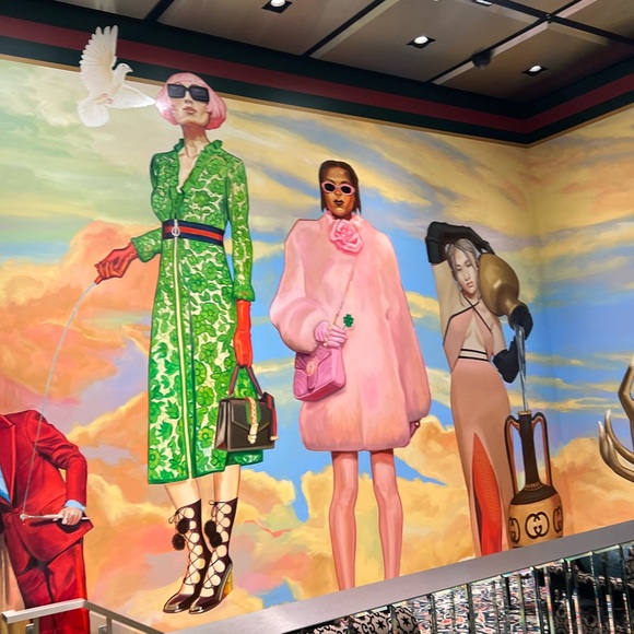 Gucci floral lace green midi dress with front zipper and a slip M - Picture 8 of 8